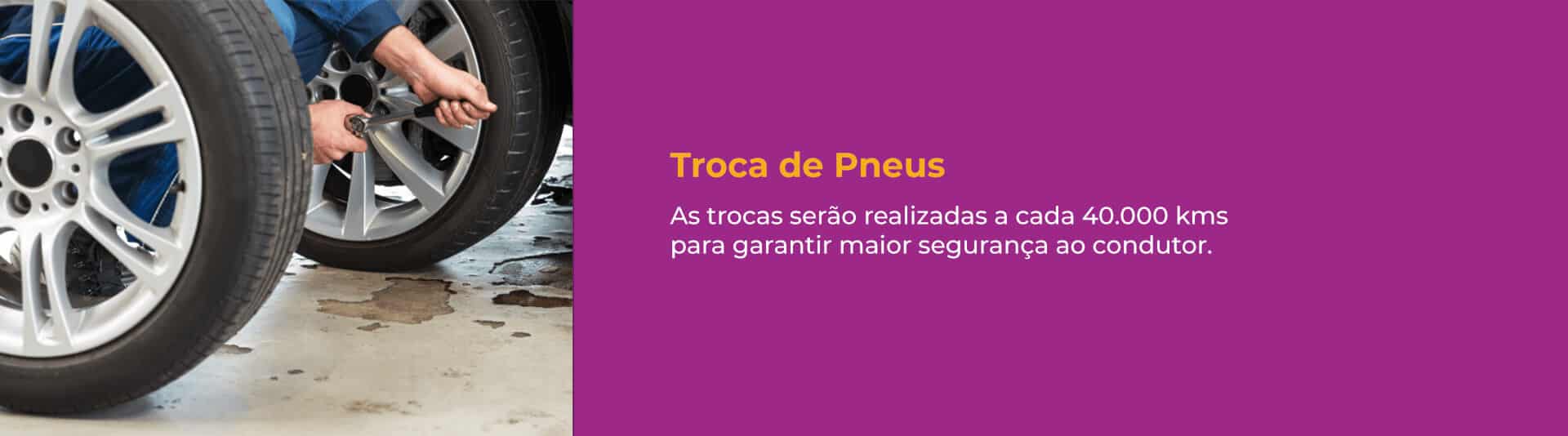 Locação Jeep Flua! Trocas de pneus regulares para a segurança dos condutores.